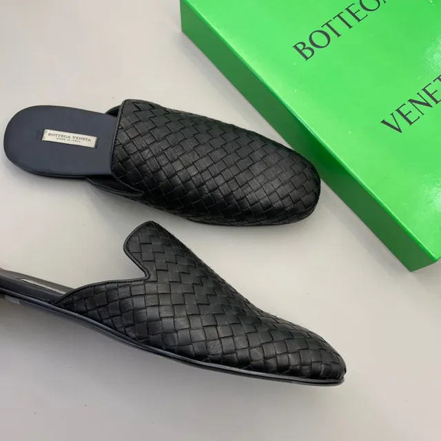 বোটেগা ভেনেতা Andiamo কালো Woven Intrecciato চামড়া Mule সিলহুয়েট ক্যাজুয়াল জুতা 5