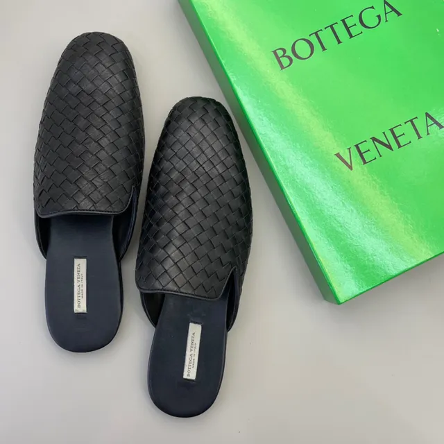 বোটেগা ভেনেতা Andiamo কালো Woven Intrecciato চামড়া Mule সিলহুয়েট ক্যাজুয়াল জুতা 7