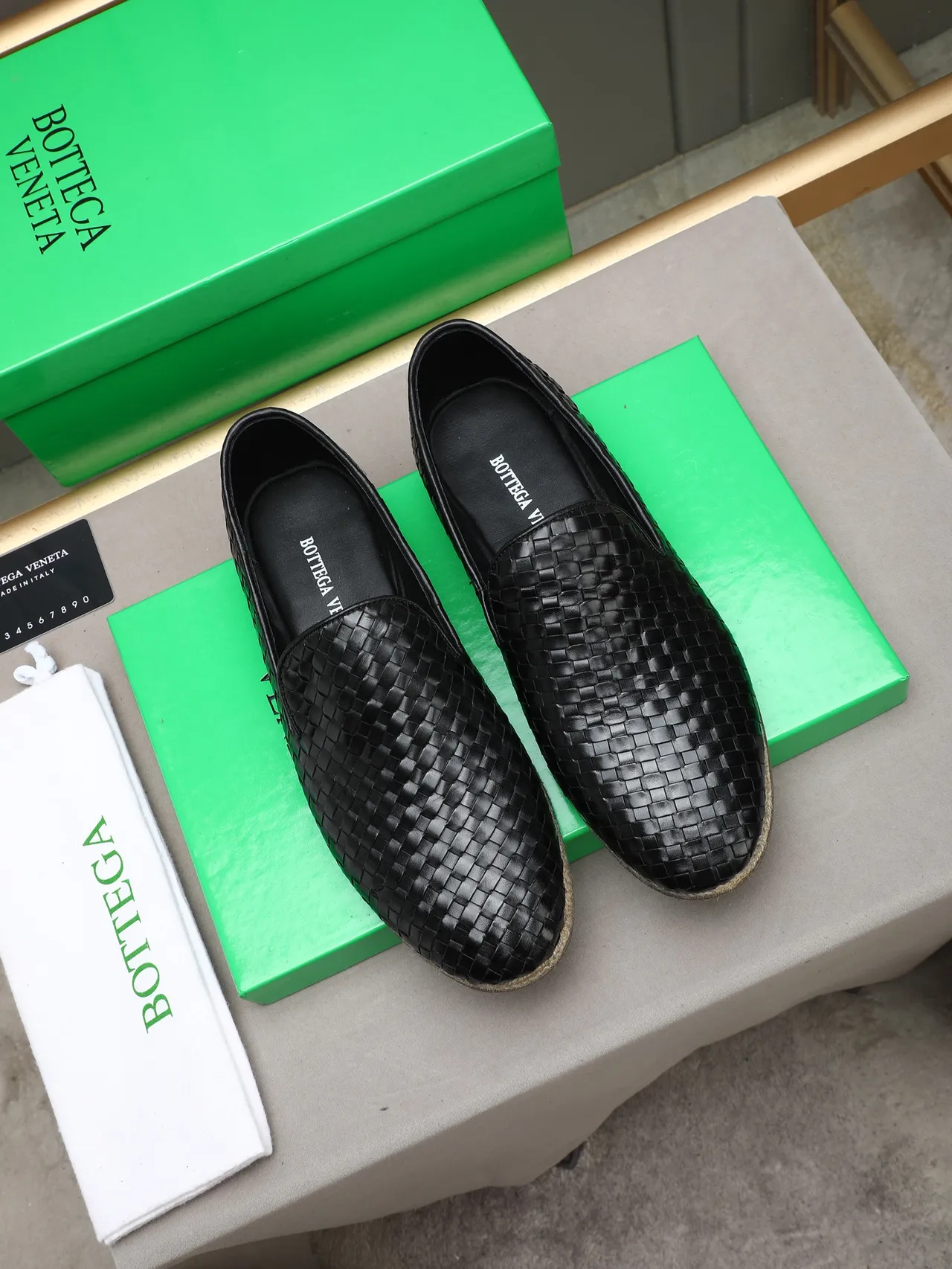 Bottega Veneta Andiamo Woven Intrecciato Black Loafer 2