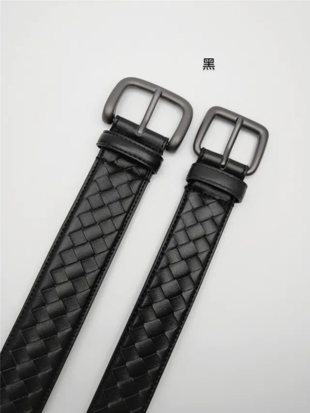 Bottega Veneta Cassette Intrecciato حزام جلدي رمادي 7