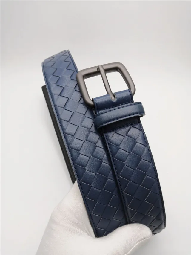 Bottega Veneta Cassette Intrecciato حزام جلدي رمادي 8