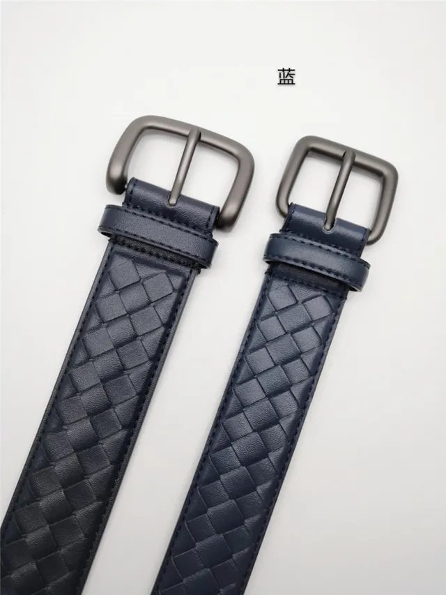 Bottega Veneta Cassette Intrecciato حزام جلدي رمادي 13