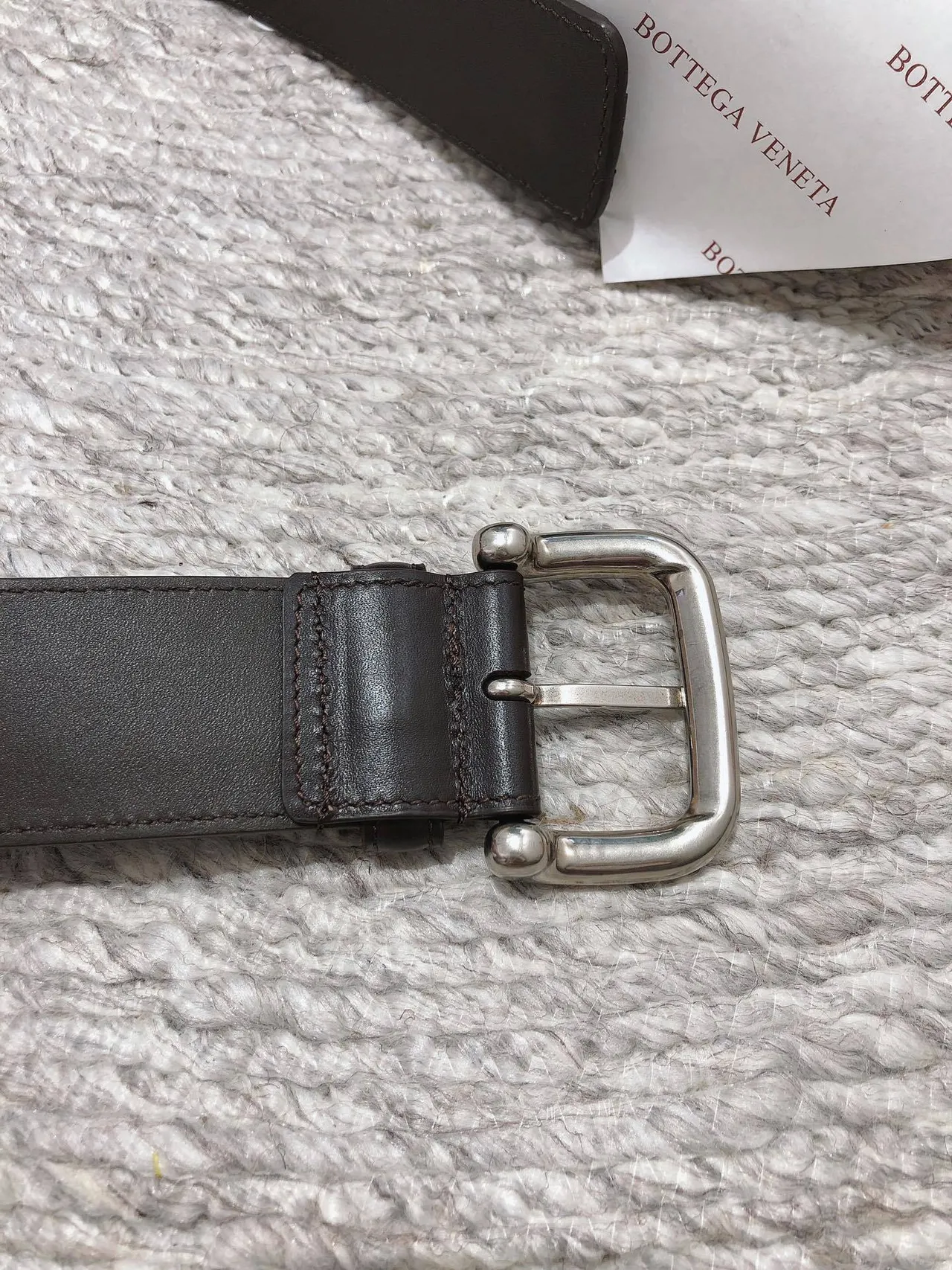 Bottega Veneta Cassette Intrecciato বোনা চামড়ার বেল্ট 3