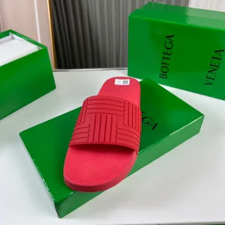Bottega Veneta Rubber Slide Red Slippers
