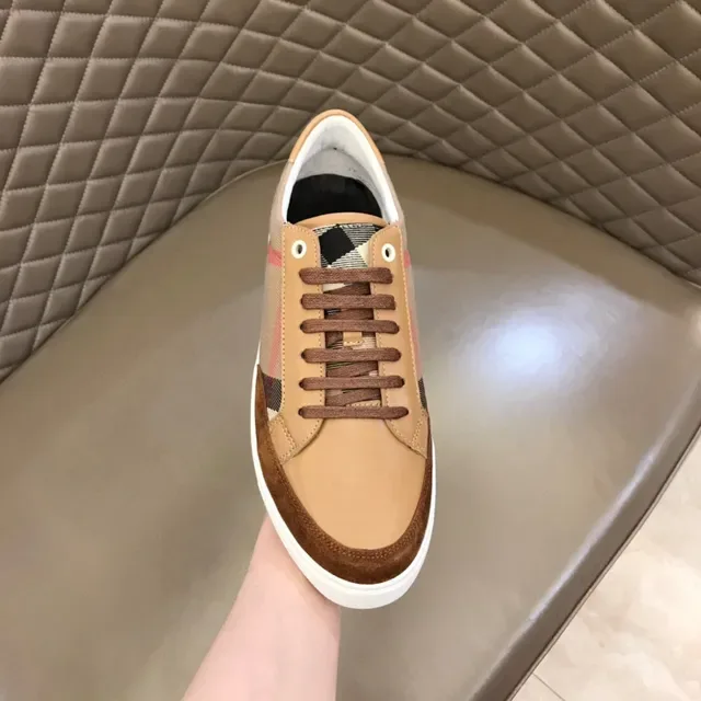 Burberry Check and Tan Leather Lifestyle Sneaker 4