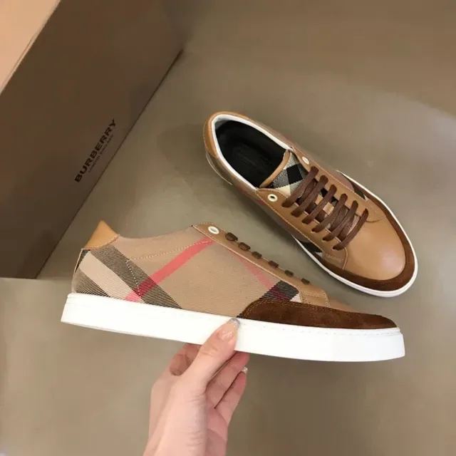 Burberry Check and Tan Leather Lifestyle Sneaker 6