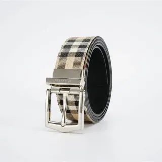 Burberry Knight Check ceinture en toile et cuir