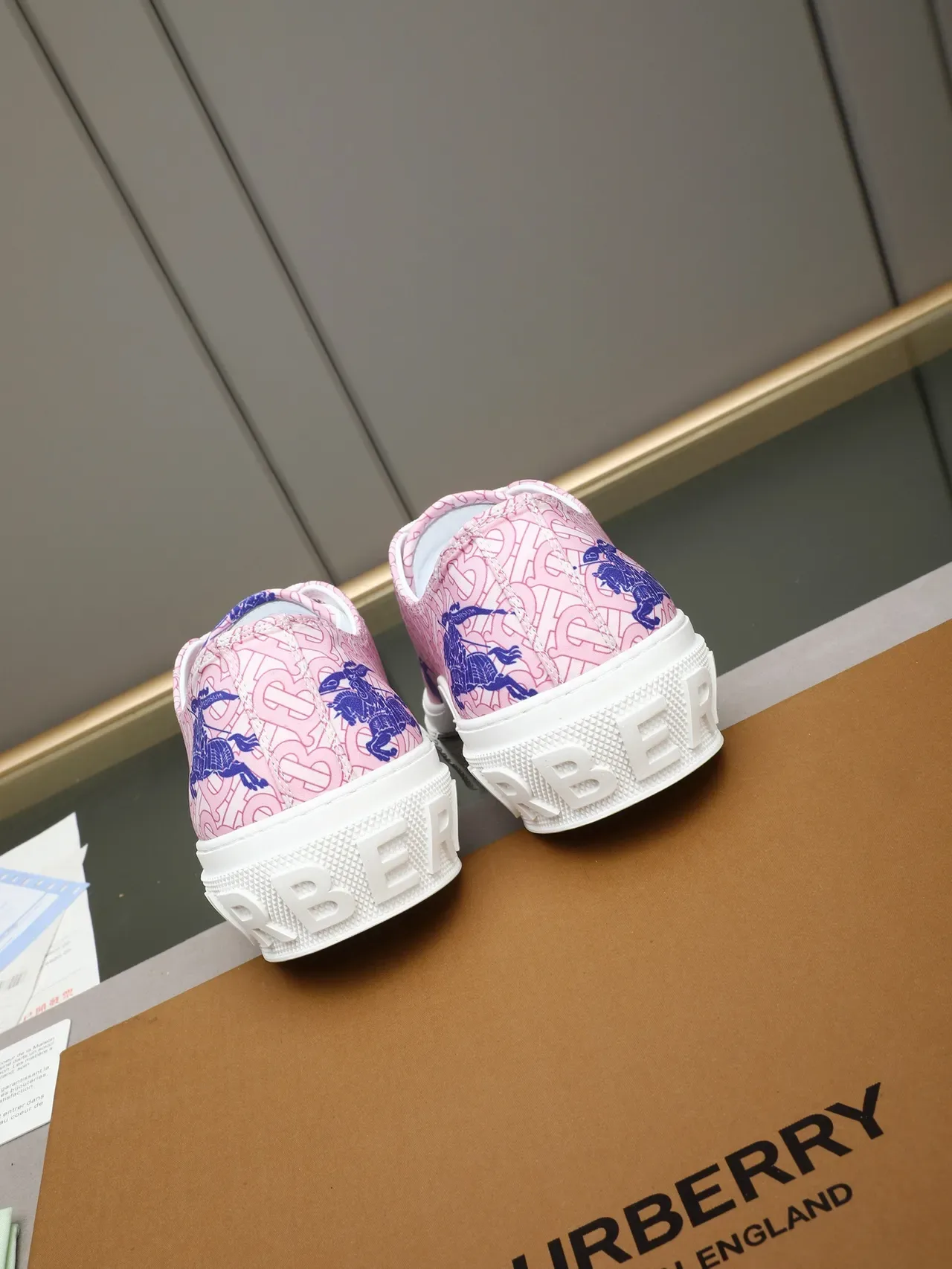 Burberry Knight Monograma Rosa Plataforma Tênis Lifestyle 3