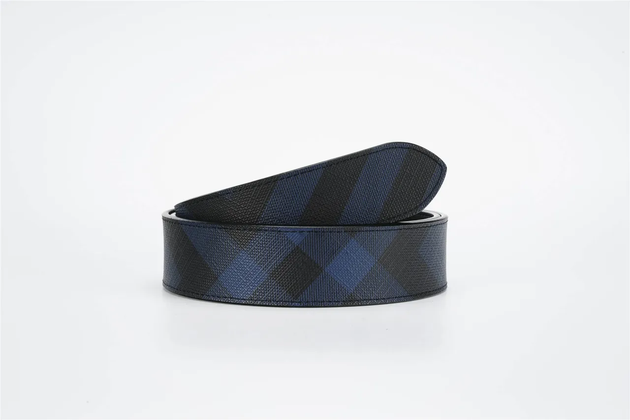 Burberry Cinto reversível tecido navy e preto de lona 3