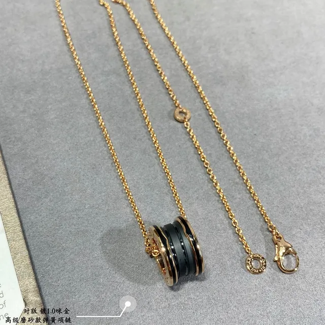 Bvlgari B.zero1 Multi-Band Black Ceramic and Gold Necklace 5