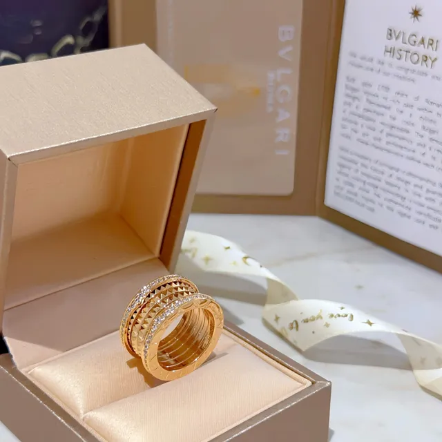 Bvlgari B.zero1 Multi-Band Pavé and Pyramid Ring 5