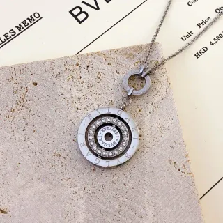 Bvlgari B.zero1 Multi-Ring Pavé Pendant Necklace