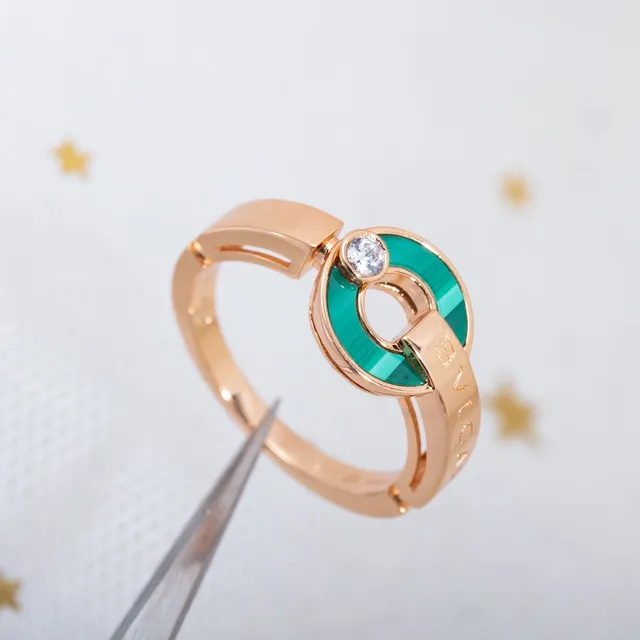 Bvlgari B.zero1 Bague Or Rose Malachite et Diamant 8