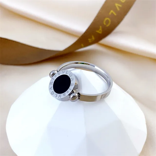 Bvlgari B.zero1 Rotating Bezel Gold and Black Ring 6