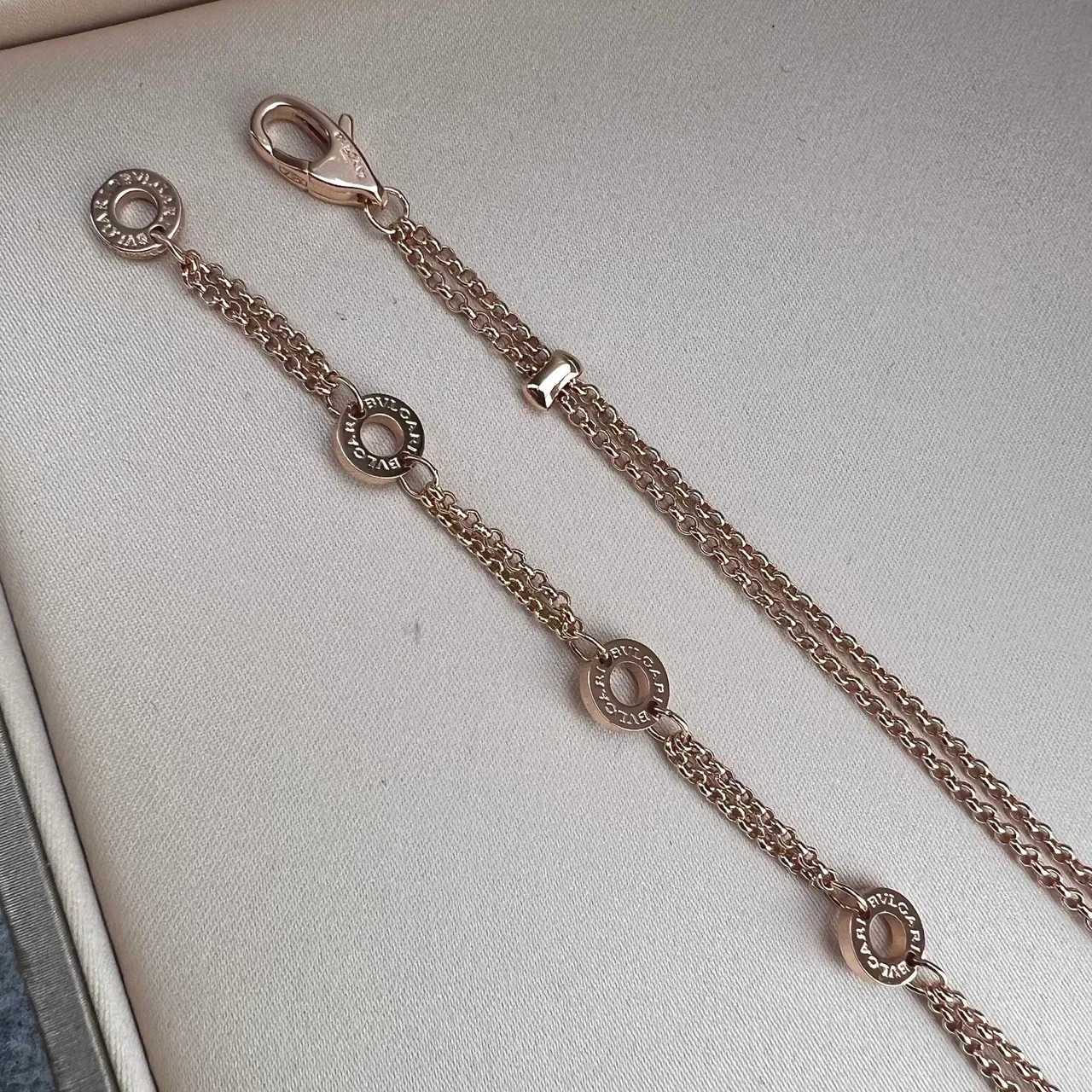 Bvlgari 金绿冰淇淋棒吊坠双链设计项链 3