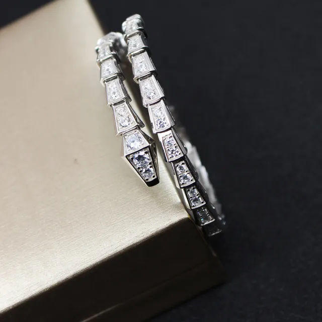 Bvlgari Serpenti Pavé الماس ذهب أبيض سوار لف 4
