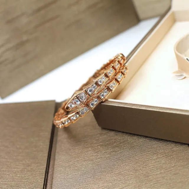 Bvlgari Serpenti Pavé الماس ذهب أبيض سوار لف 9