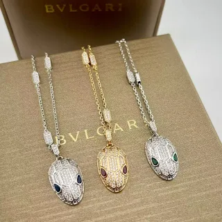 Bvlgari Serpenti Snake-Head Pendant Necklace