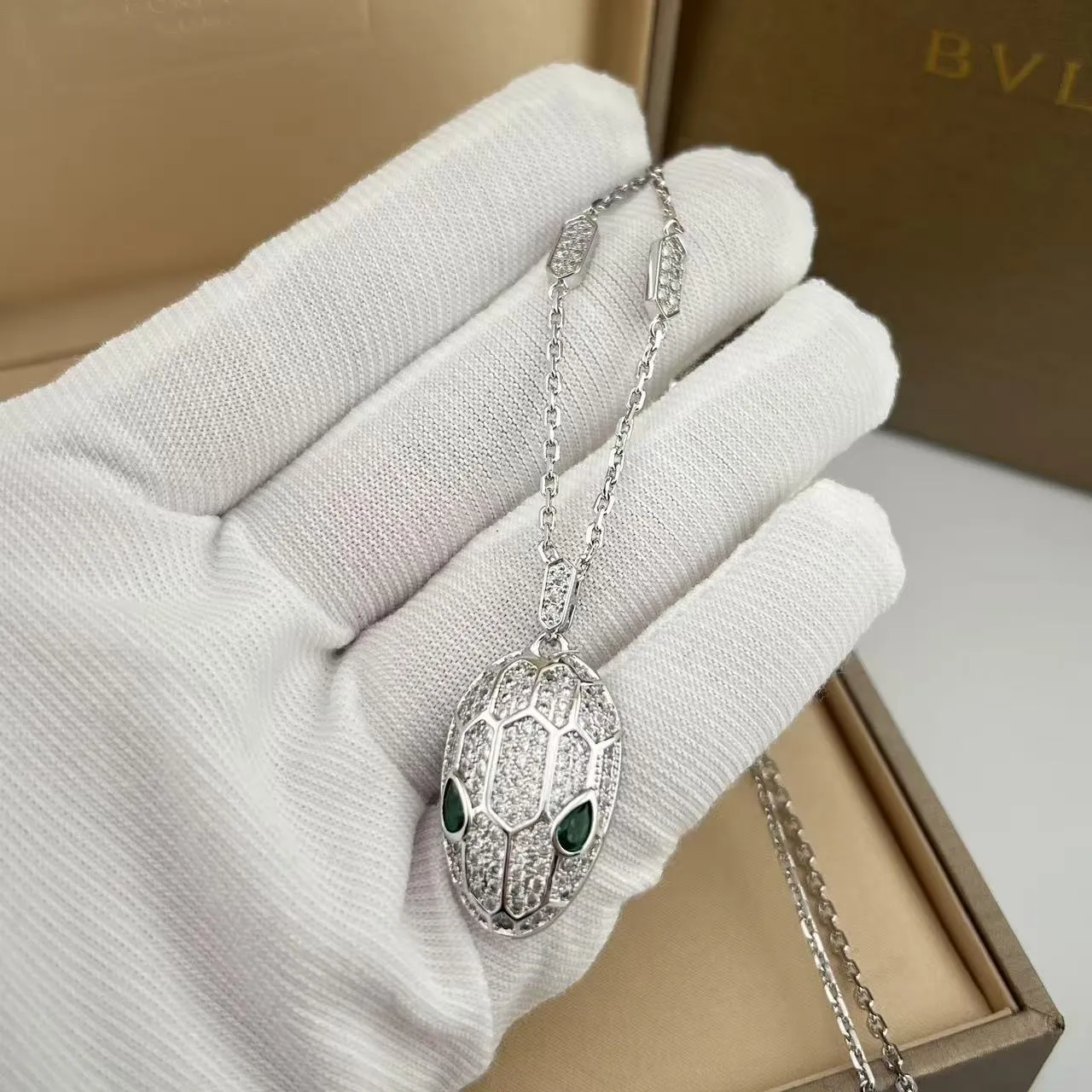 Bvlgari Serpenti Snake-Head Pendant Necklace 3