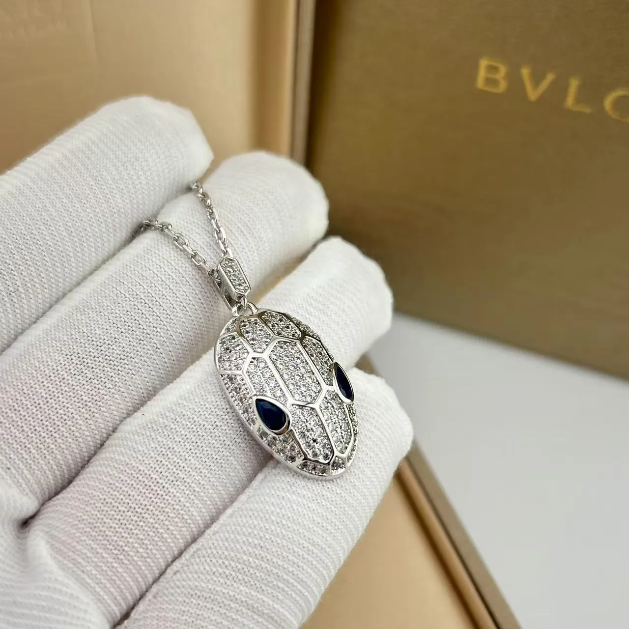 Bvlgari Serpenti Snake-Head Pendant Necklace 4