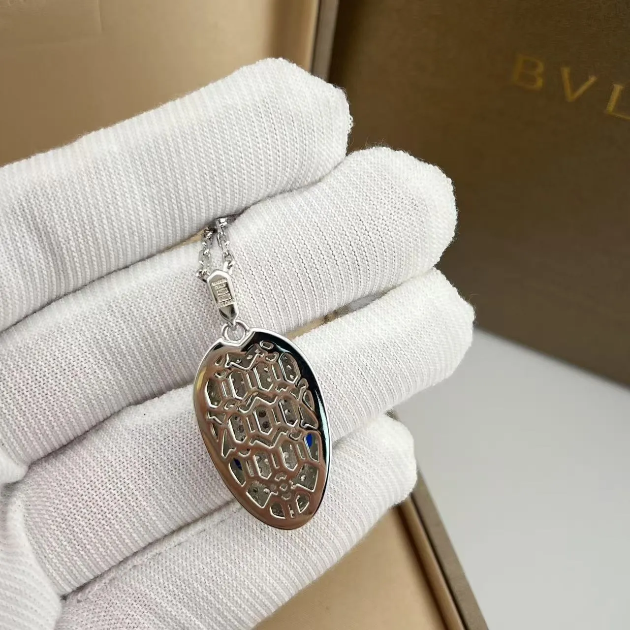 Bvlgari Serpenti Snake-Head Pendant Necklace 6