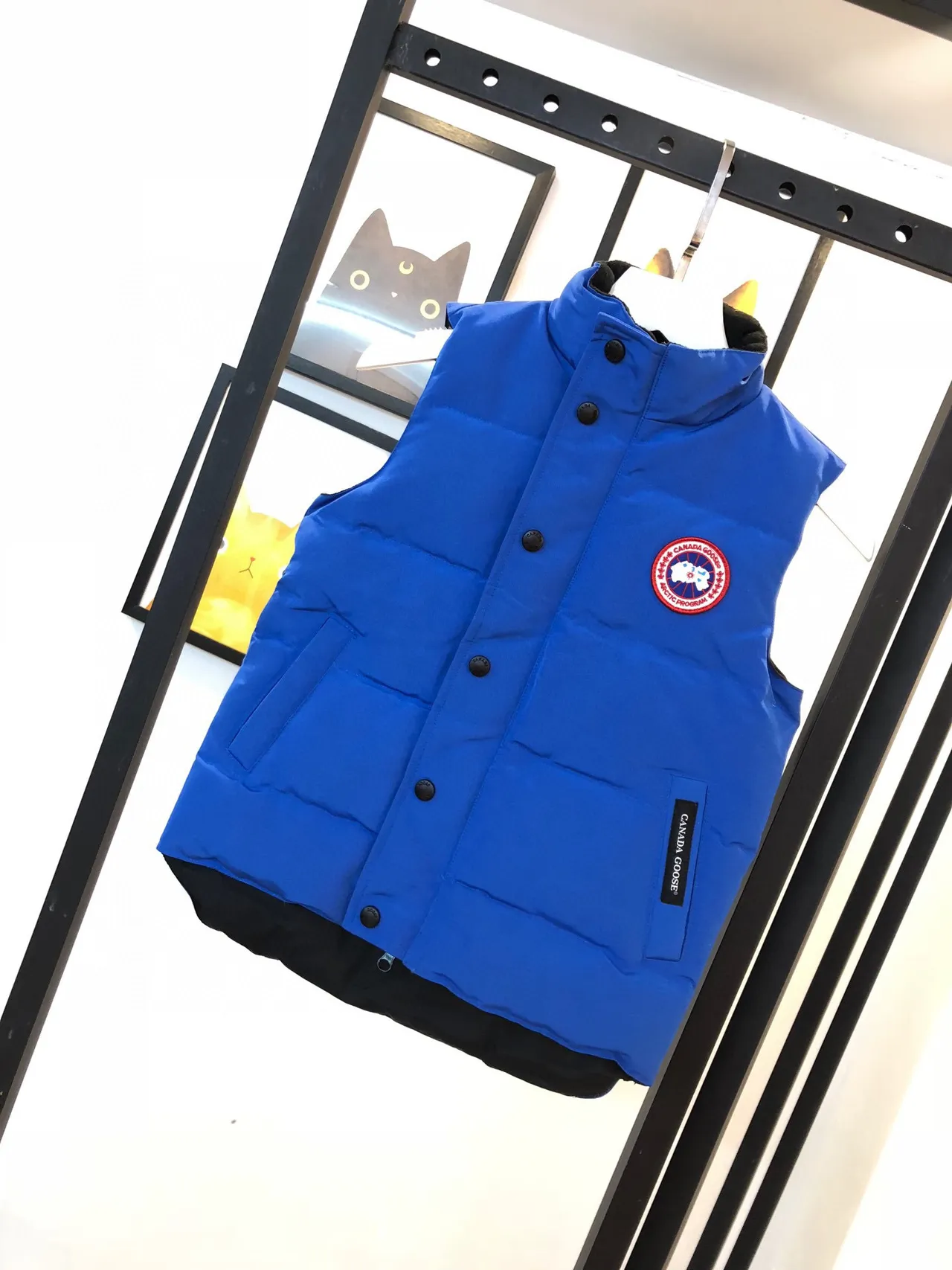 Canada Goose صدرية بنفسجي أسود مبطنة عالية الياقة 13