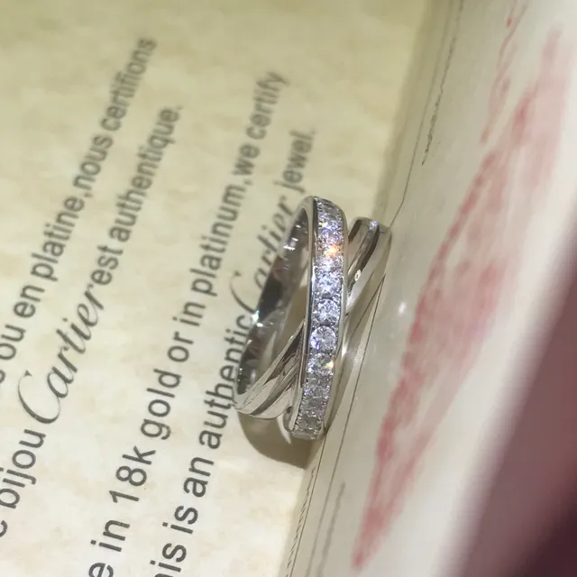 Cartier Etincelle de Cartier क्रॉस्ड Pavé अंगूठी 5