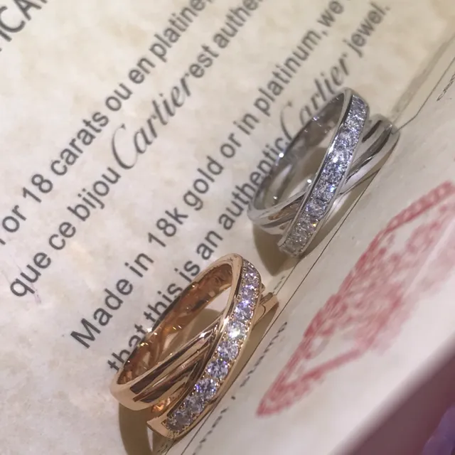 Cartier Etincelle de Cartier क्रॉस्ड Pavé अंगूठी 6