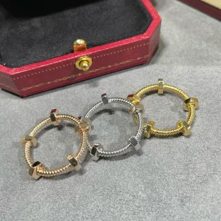 Cartier Juste un Clou Coiled Wire Nut Motif Rings