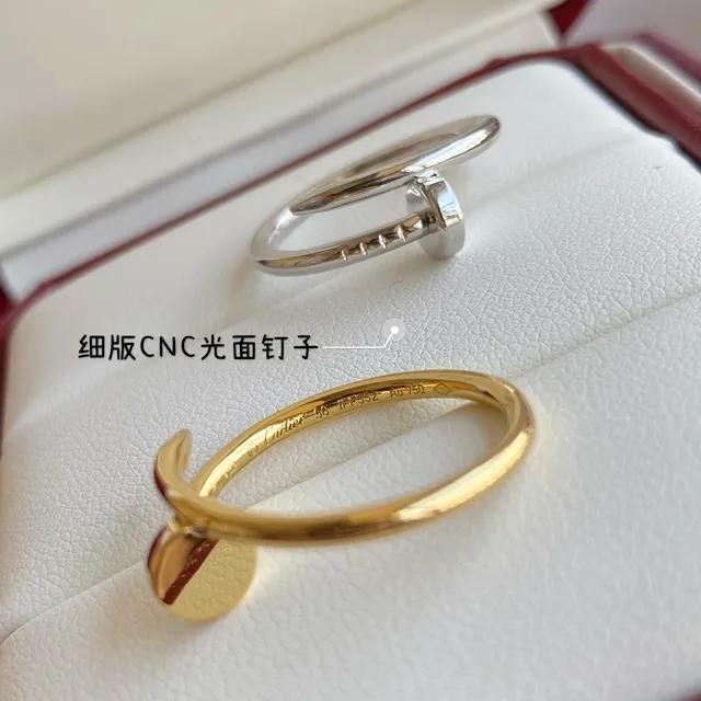 Cartier Juste un Clou Gold Silver Slim Open-Band Polished Nail Motif Ring 2