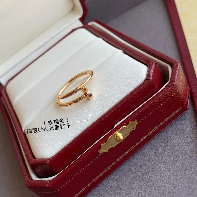 Cartier Juste un Clou Gold Silver Slim Open-Band Polished Nail Motif Ring 5