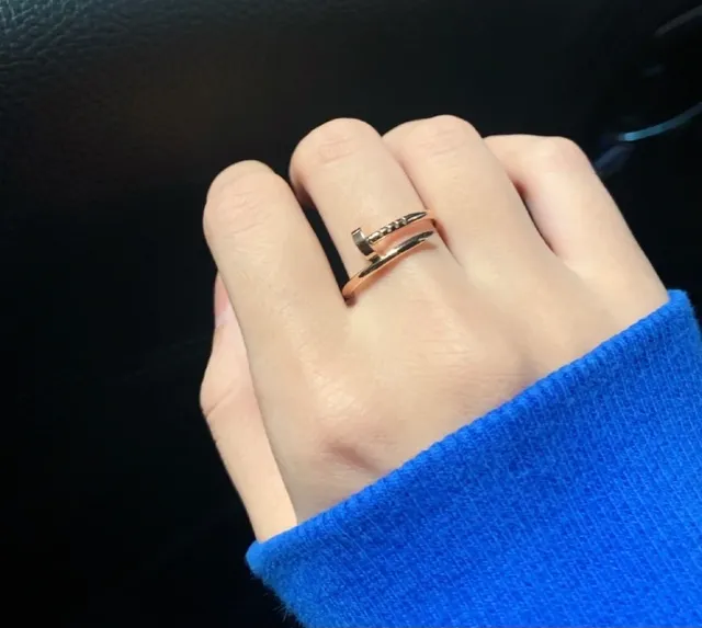 Cartier Juste un Clou Gold Silver Slim Open-Band Polished Nail Motif Ring 9