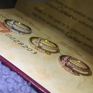 Cartier Juste un Clou Pavé الماس حلقة مزدوجة الباند