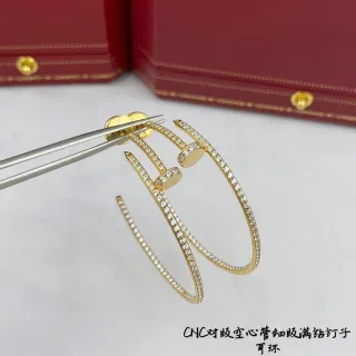 أقراط Cartier Juste un Clou Pavé الماس ذهب
