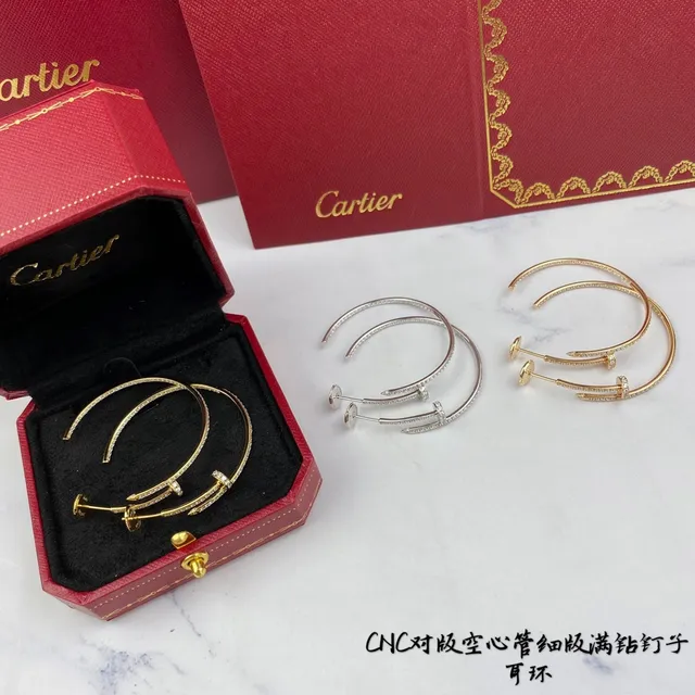 أقراط Cartier Juste un Clou Pavé الماس ذهب 6