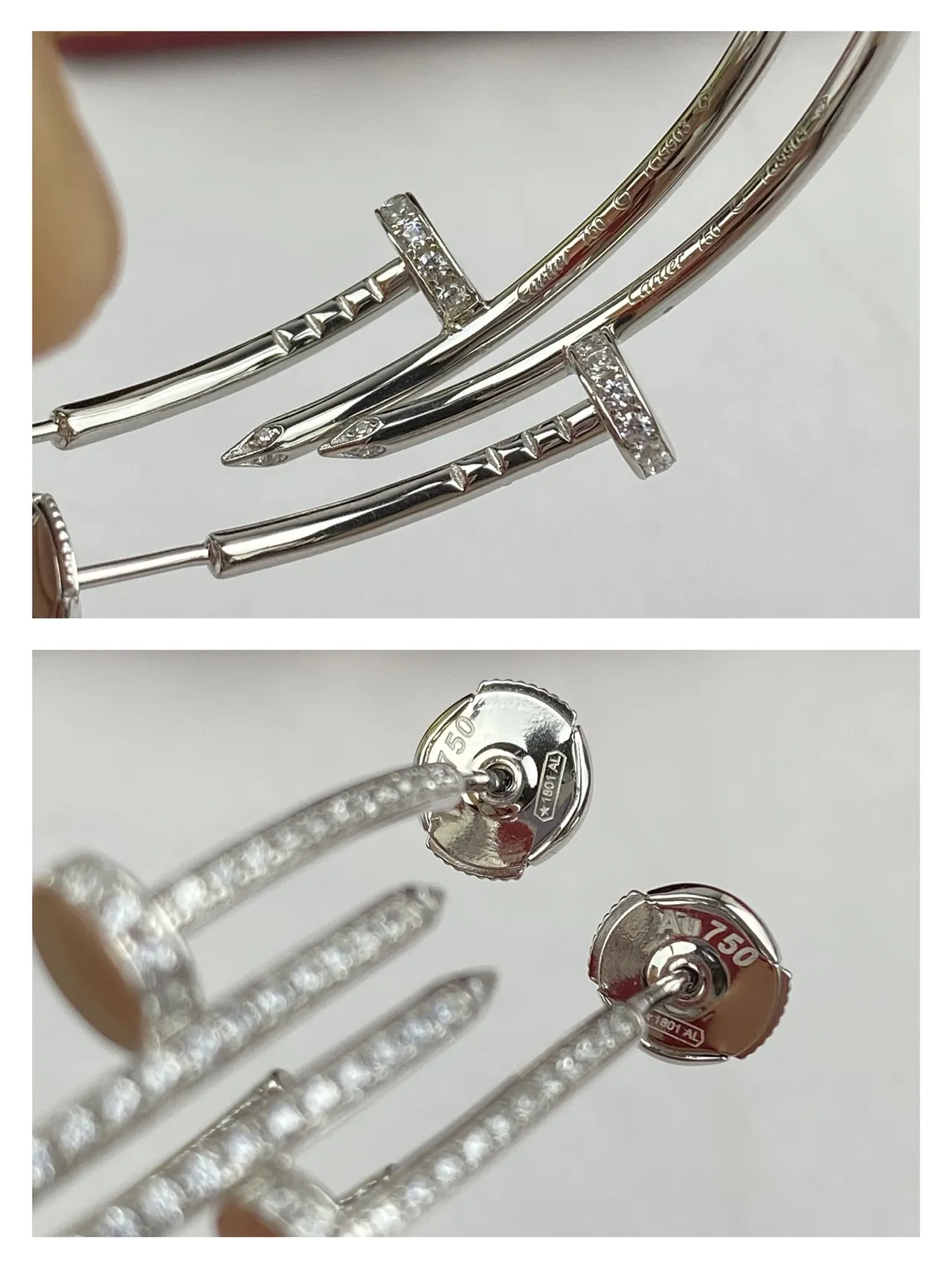 أقراط Cartier Juste un Clou Pavé الماس ذهب 7