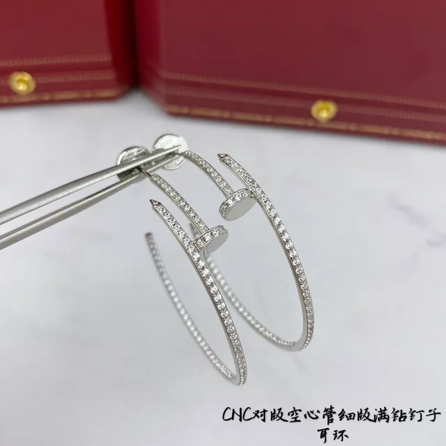 أقراط Cartier Juste un Clou Pavé الماس ذهب 9