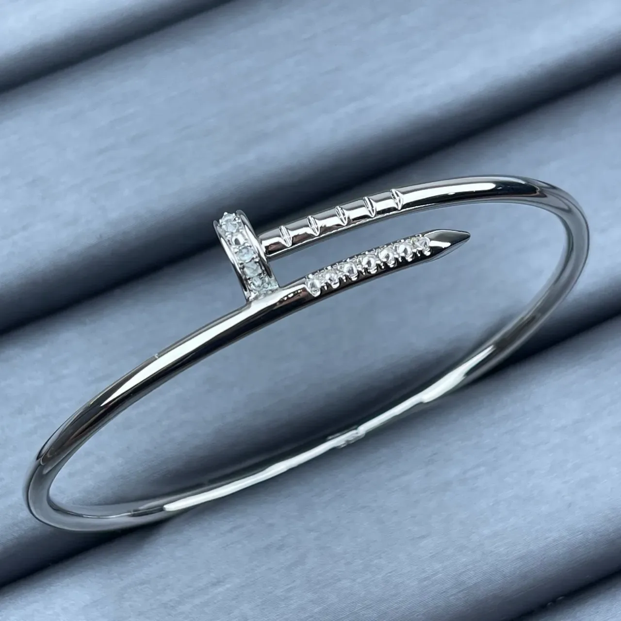 Cartier Juste un Clou Pavé Nail Motif Open Bangle Bracelets 3