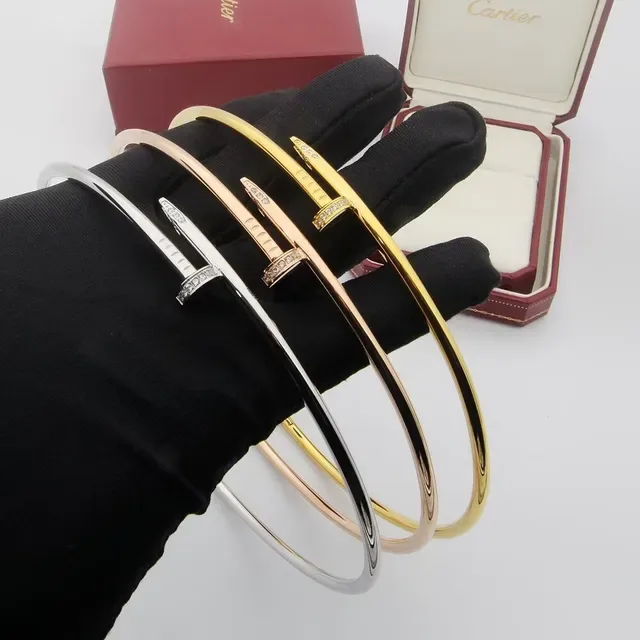 Cartier Juste un Clou أساور مصقول فضي ذهب وردي ذهب أصفر 8