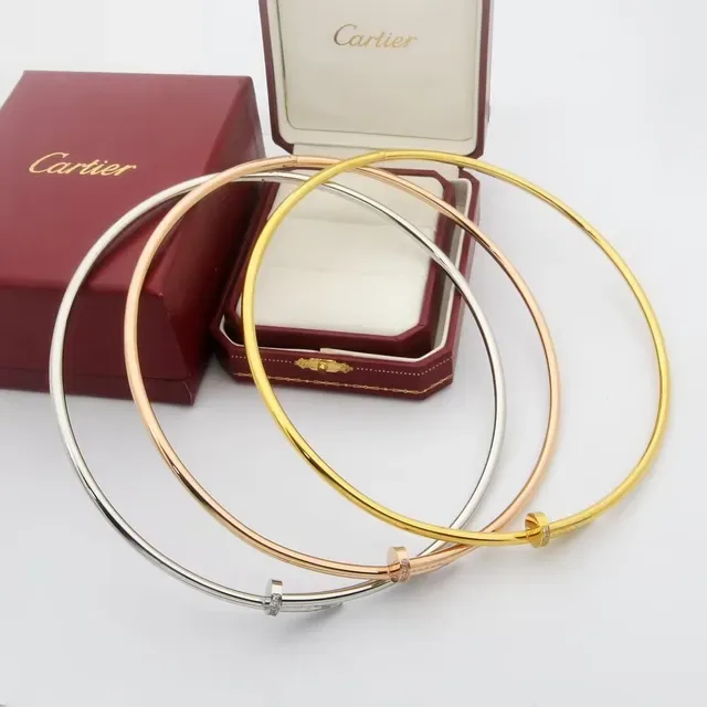 Cartier Juste un Clou أساور مصقول فضي ذهب وردي ذهب أصفر 10