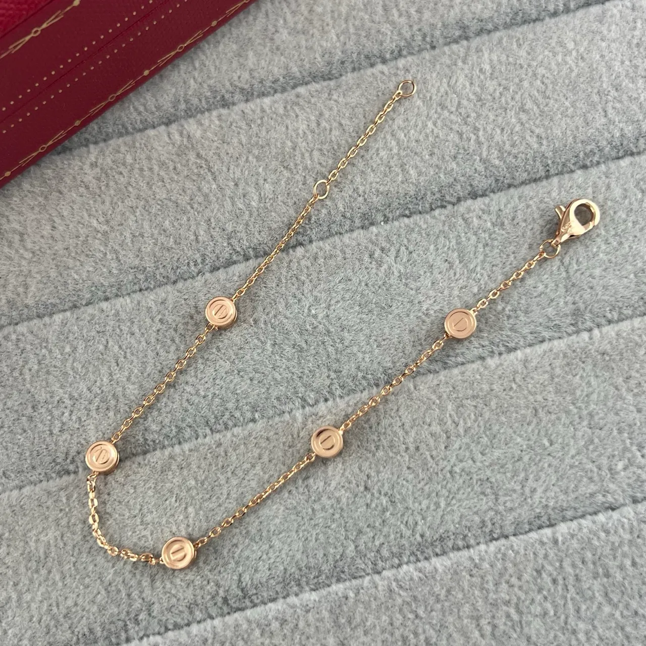 Cartier Juste un Clou Silver Gold Thin Oval-Link Chain Circular Bezel-Set Motifs Bracelet 2