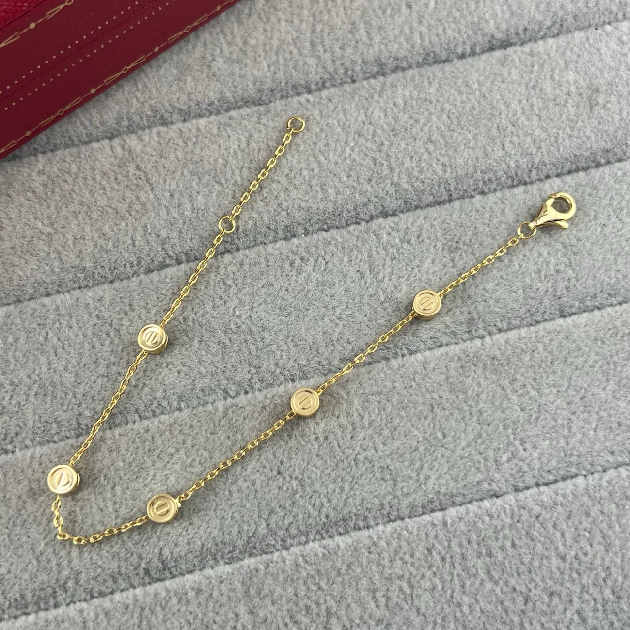 Cartier Juste un Clou Silver Gold Thin Oval-Link Chain Circular Bezel-Set Motifs Bracelet 3