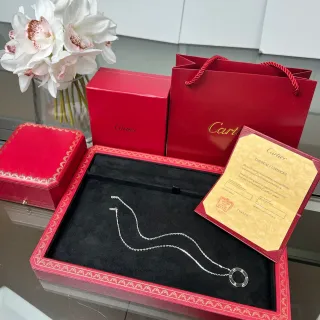 Cartier Juste un Clou সিলভার-টোন বৃত্তাকার পেন্ডেন্ট নেকলেস