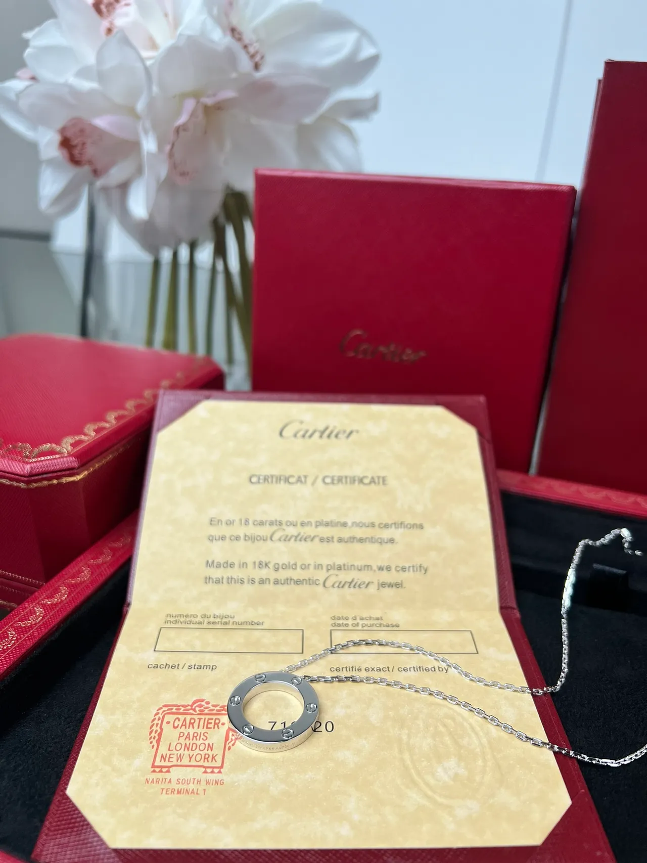 Cartier Juste un Clou सिल्वर टोन गोलाकार पेंडेंट नेकलेस 7