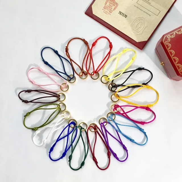 Cartier Love سوار فوشيا خيط حلقات متشابكة 2