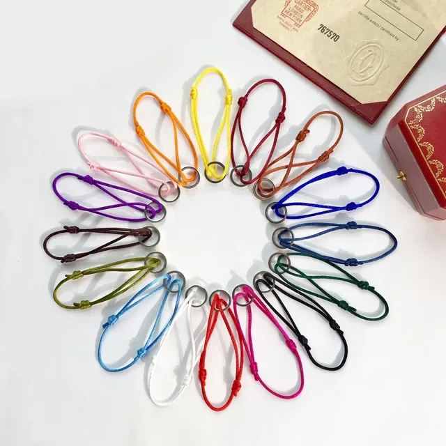 Cartier Love سوار فوشيا خيط حلقات متشابكة 4