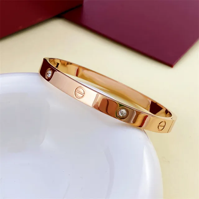Cartier Love Bracelet Argent Or Or Rose Ton Rigide Screw-Set Bracelets 2