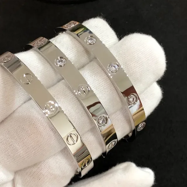 Cartier Love সোনা রূপা প্রশস্ত ব্যান্ড স্ক্রু মোটিফ ব্রেসলেট 2
