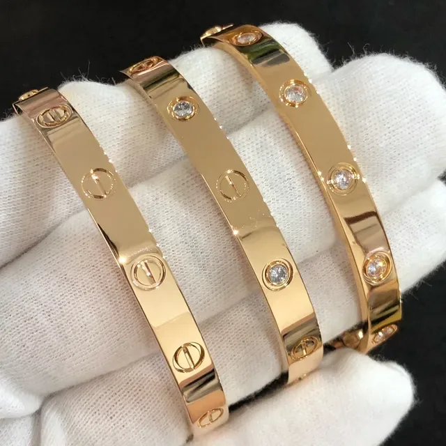 Cartier Love সোনা রূপা প্রশস্ত ব্যান্ড স্ক্রু মোটিফ ব্রেসলেট 3