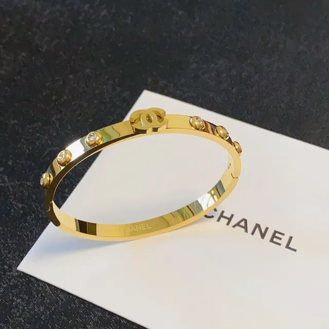 Cartier Love Brazalete rígido transparente dorado Motivo de tornillo 4